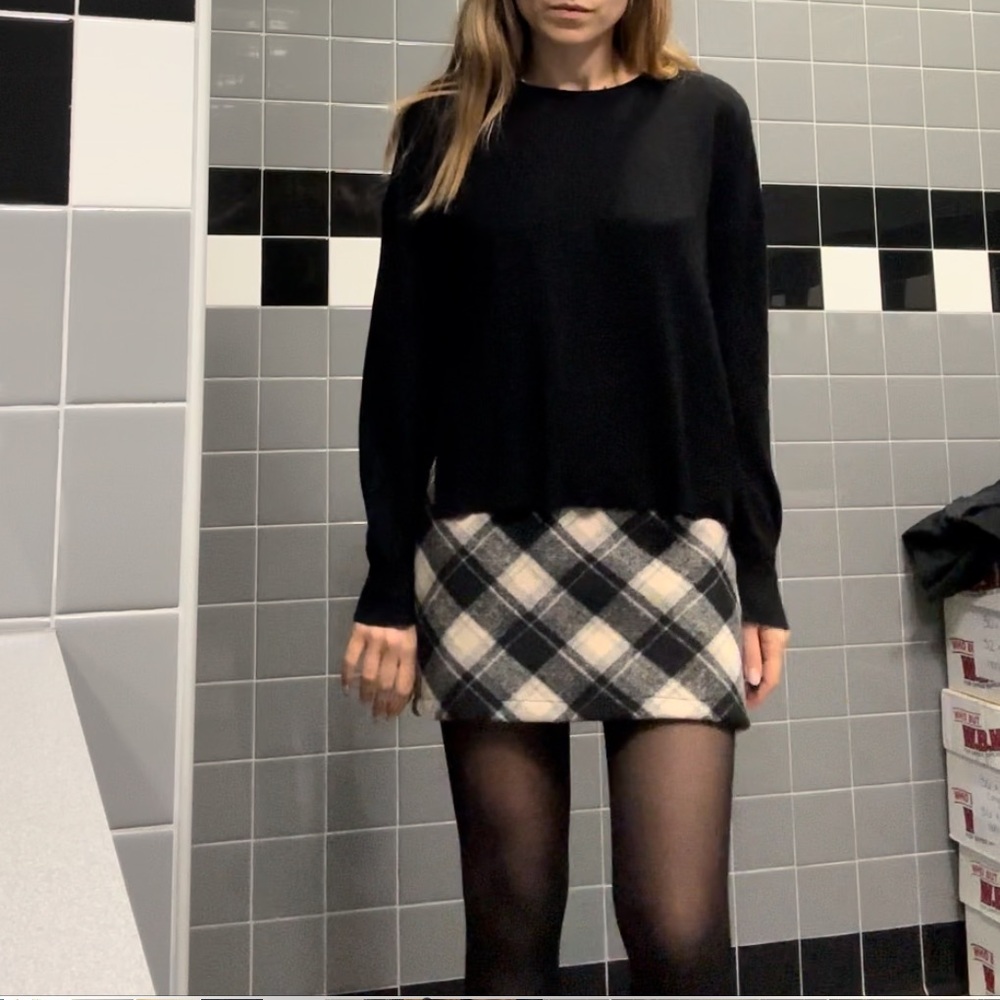 Zara small lightweight black knit sweater
